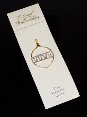 New Colonial Williamsburg Fine Sterling Silver Ornament Holiday Pendant Charm
